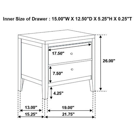 Carlton Cappuccino and Black 5-Piece Full Upholstered Bedroom Set from Coaster - Luna Furniture