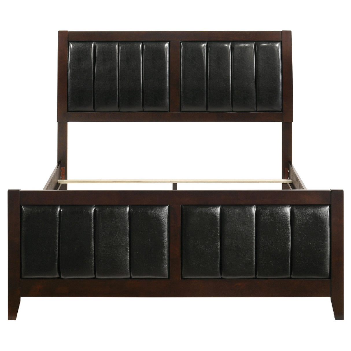 Carlton Cappuccino and Black Queen Upholstered Bed from Coaster - Luna Furniture