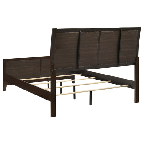 Carlton Cappuccino and Black Queen Upholstered Bed from Coaster - Luna Furniture