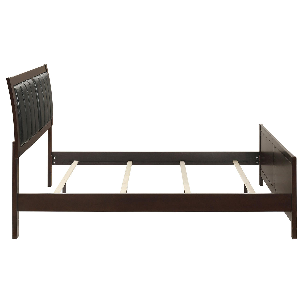 Carlton Cappuccino and Black Queen Upholstered Bed from Coaster - Luna Furniture