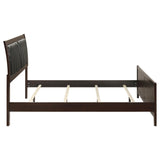 Carlton Cappuccino and Black Queen Upholstered Bed from Coaster - Luna Furniture