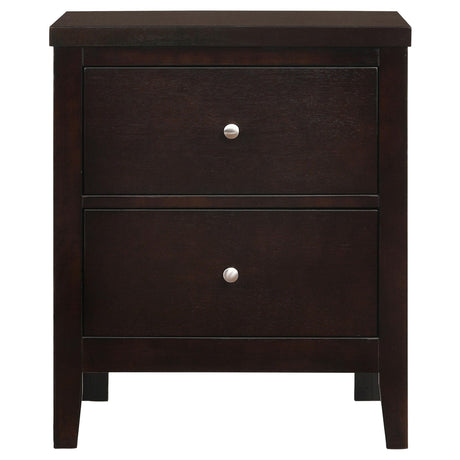 Carlton Cappuccino and Black 4-Piece Twin Upholstered Bedroom Set from Coaster - Luna Furniture