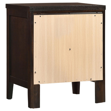 Carlton Cappuccino and Black 4-Piece Twin Upholstered Bedroom Set from Coaster - Luna Furniture