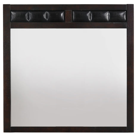 Carlton Cappuccino and Black 4-Piece Twin Upholstered Bedroom Set from Coaster - Luna Furniture