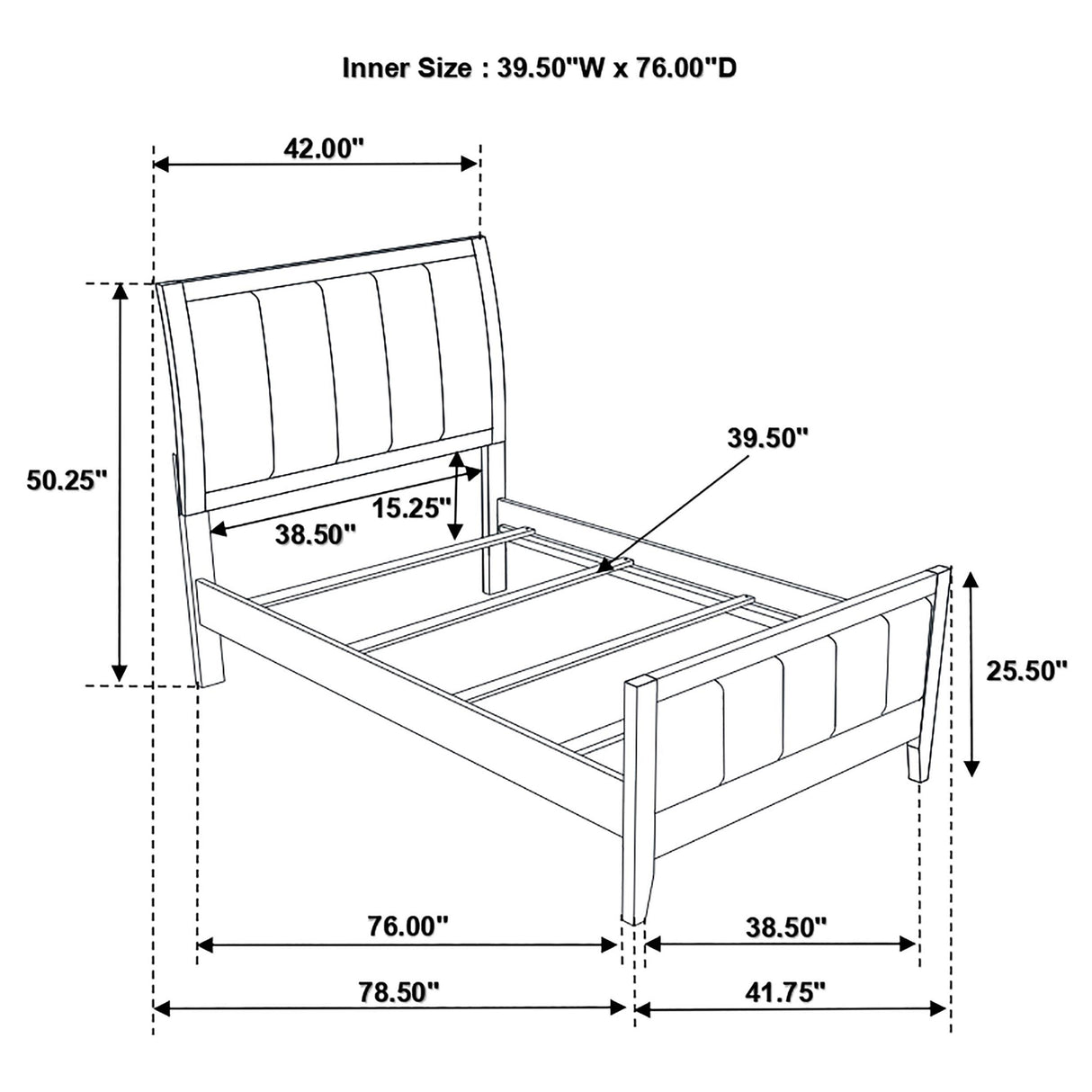 Carlton Cappuccino and Black 4-Piece Twin Upholstered Bedroom Set from Coaster - Luna Furniture