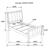 Carlton Cappuccino and Black 4-Piece Twin Upholstered Bedroom Set from Coaster - Luna Furniture