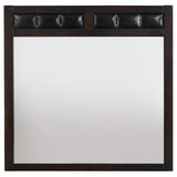 Carlton Cappuccino Upholstered Rectangular Mirror (Mirror Only) from Coaster - Luna Furniture