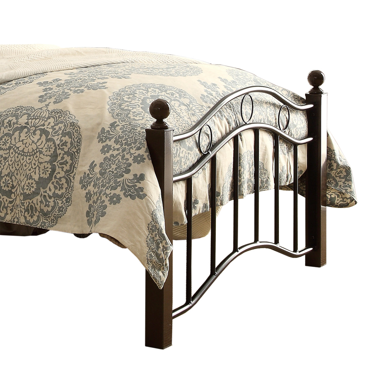 Averny Black/Brown Twin Metal Platform Bed from Homelegance - Luna Furniture