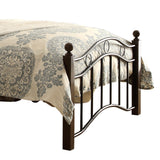 Averny Black/Brown Twin Metal Platform Bed from Homelegance - Luna Furniture