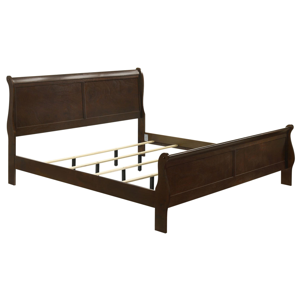 Louis Philippe Cappuccino Eastern King Panel Sleigh Bed from Coaster - Luna Furniture