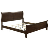 Louis Philippe Cappuccino Eastern King Panel Sleigh Bed from Coaster - Luna Furniture