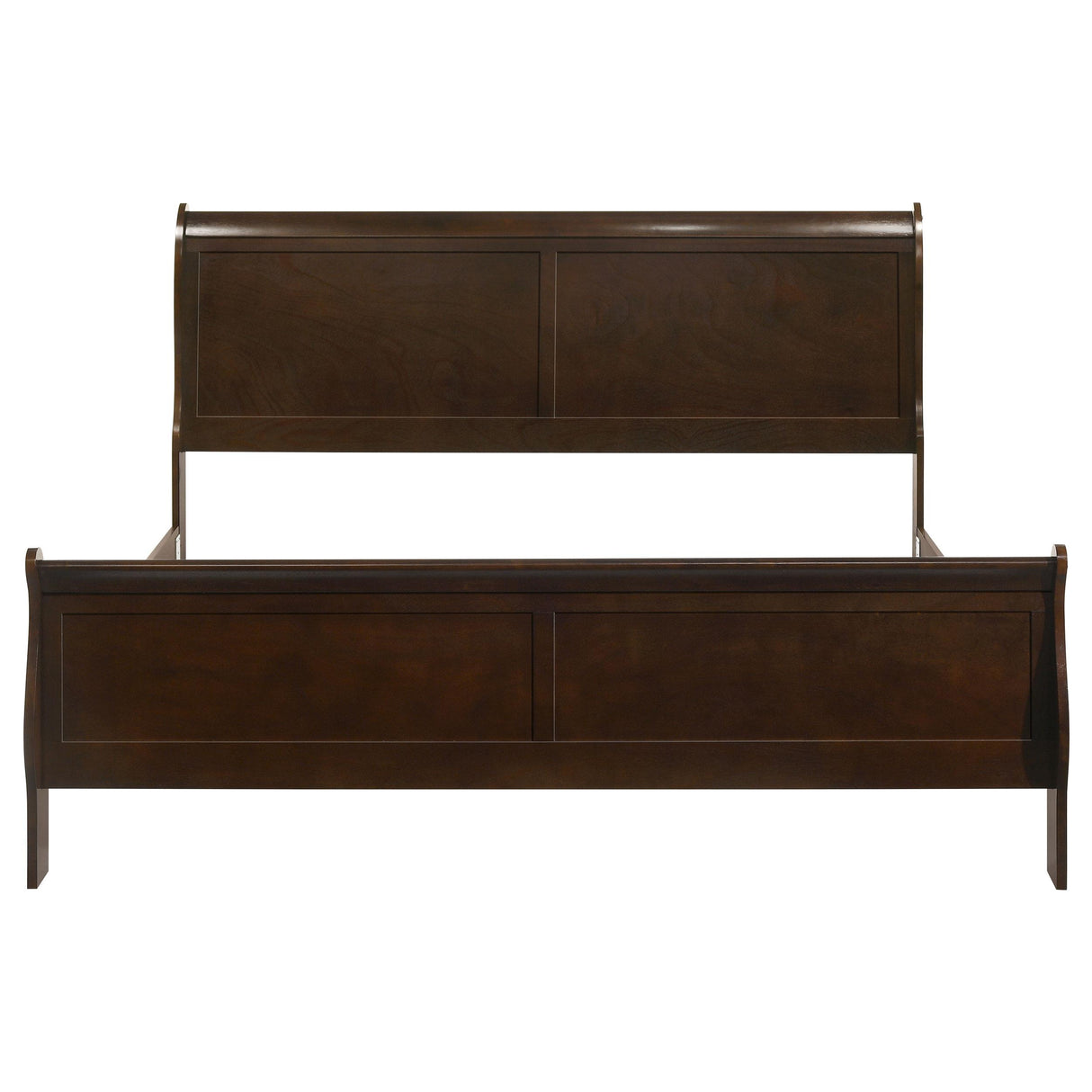 Louis Philippe Cappuccino Eastern King Panel Sleigh Bed from Coaster - Luna Furniture