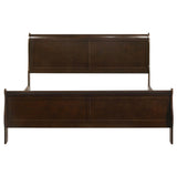 Louis Philippe Cappuccino Eastern King Panel Sleigh Bed from Coaster - Luna Furniture