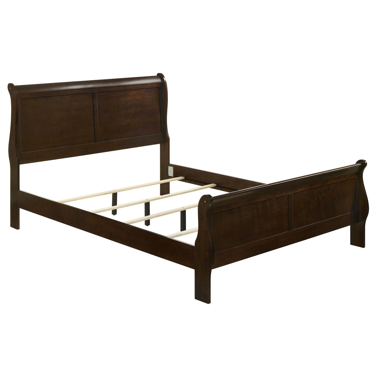 Louis Philippe Cappuccino 4-Piece Queen Panel Bedroom Set with High Headboard from Coaster - Luna Furniture
