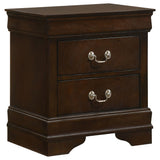 Louis Philippe Cappuccino 4-Piece Queen Panel Bedroom Set with High Headboard from Coaster - Luna Furniture