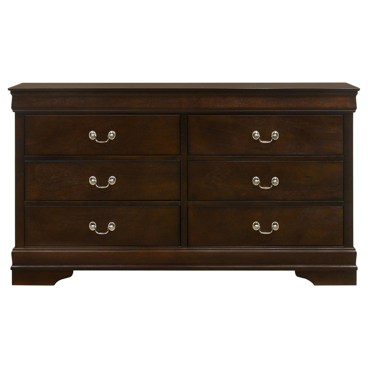 Louis Philippe Cappuccino 4-Piece Queen Panel Bedroom Set with High Headboard from Coaster - Luna Furniture