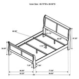Louis Philippe White 47-inch Queen Sleigh Panel Bed from Coaster - Luna Furniture
