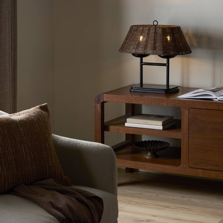 Harwick Table Lamp in Jet Black from Four Hands - Luna Furniture