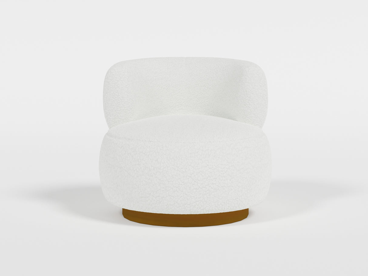 Novella White Swivel Chair from Homelegance - Luna Furniture