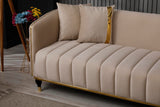 Toronto Stationary Sofa in Cream from Furnia - Luna Furniture