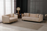 Toronto 3-pieces (Sofa & Loveseat & Chair) Livingroom Set in Cream from Furnia - Luna Furniture