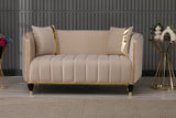 Toronto Stationary Loveseat in Cream from Furnia - Luna Furniture