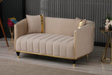 Toronto Stationary Loveseat in Cream from Furnia - Luna Furniture