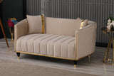 Toronto 3-pieces (Sofa & Loveseat & Chair) Livingroom Set in Cream from Furnia - Luna Furniture