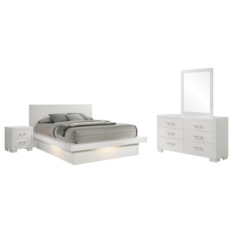 Jessica White 5-Piece Queen Bedroom Set with Nightstand Panels from Coaster - Luna Furniture