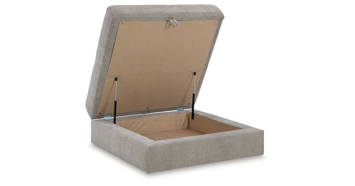 Aslan Court Pebble Ottoman With Storage from Ashley - Luna Furniture