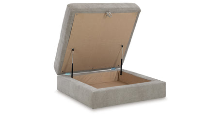 Aslan Court Pebble Ottoman With Storage from Ashley - Luna Furniture