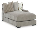 Aslan Court Pebble 4-Piece Sectional with Ottoman from Ashley - Luna Furniture