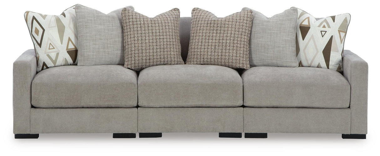 Aslan Court Pebble 3-Piece Sofa Sectional from Ashley - Luna Furniture