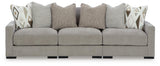 Aslan Court Pebble 3-Piece Sofa Sectional from Ashley - Luna Furniture
