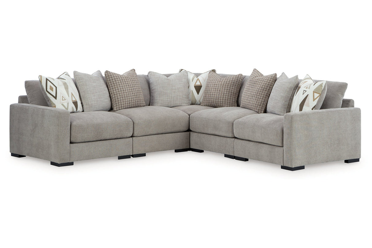 Aslan Court Pebble 5-Piece Sectional from Ashley - Luna Furniture