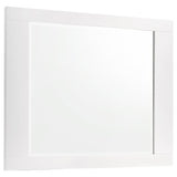 Felicity Glossy White 5-Piece Queen Bedroom Set with LED Headboard and Mirror from Coaster - Luna Furniture