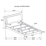 Felicity Glossy White 5-Piece Eastern King Bedroom Set with LED Light Headboard from Coaster - Luna Furniture