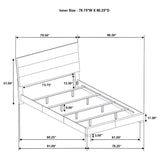 Felicity Glossy White 4-Piece Eastern King Bedroom Set with LED Mirror from Coaster - Luna Furniture