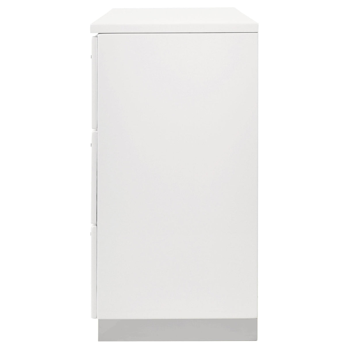 Felicity Glossy White 6-Drawer Dresser from Coaster - Luna Furniture