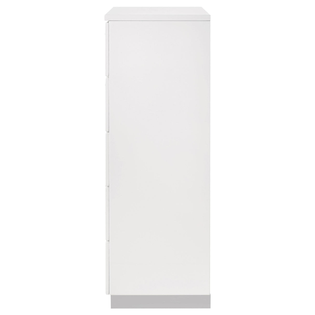 Felicity Glossy White 5-Drawer Chest from Coaster - Luna Furniture