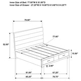 Felicity White High Gloss Eastern King Storage Bed from Coaster - Luna Furniture