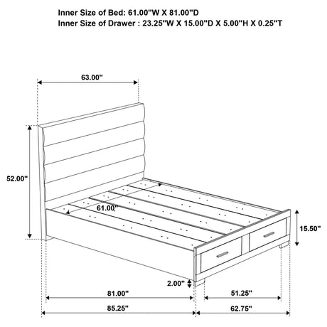 Felicity White 4-Piece Queen Platform Bedroom Set from Coaster - Luna Furniture