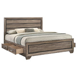 Kauffman Washed Taupe Eastern King Storage Bed from Coaster - Luna Furniture