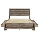 Kauffman Washed Taupe Eastern King Storage Bed from Coaster - Luna Furniture