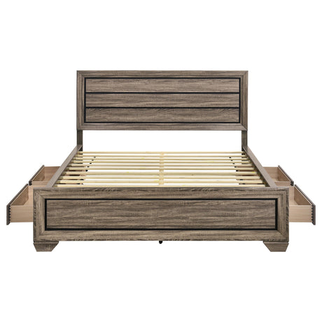 Kauffman Washed Taupe California King Storage Bed from Coaster - Luna Furniture