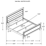 Kauffman Washed Taupe 4-Piece Queen Bedroom Set with High Straight Headboard from Coaster - Luna Furniture