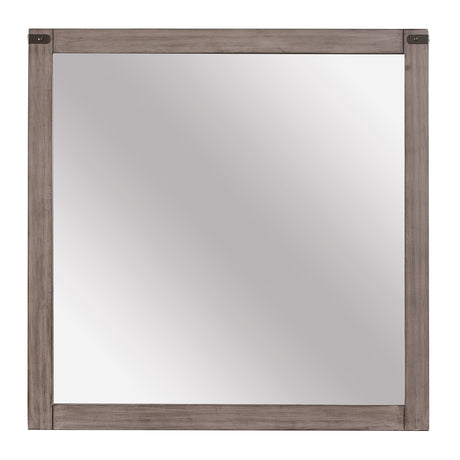 Woodrow Brownish Gray 5-Piece Bedroom Set (Queen Bed, Nightstand, Dresser, Mirror, Chest) from Homelegance - Luna Furniture