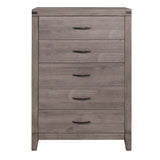 Woodrow Brownish Gray 5-Piece Bedroom Set (Queen Bed, Nightstand, Dresser, Mirror, Chest) from Homelegance - Luna Furniture