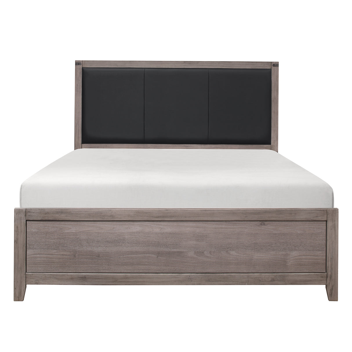 Woodrow Brownish Gray 5-Piece Bedroom Set (Queen Bed, Nightstand, Dresser, Mirror, Chest) from Homelegance - Luna Furniture