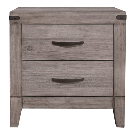 Woodrow Brownish Gray 3-Piece Twin Wall Bed Set (Twin Bed, 2x Nightstand) from Homelegance - Luna Furniture